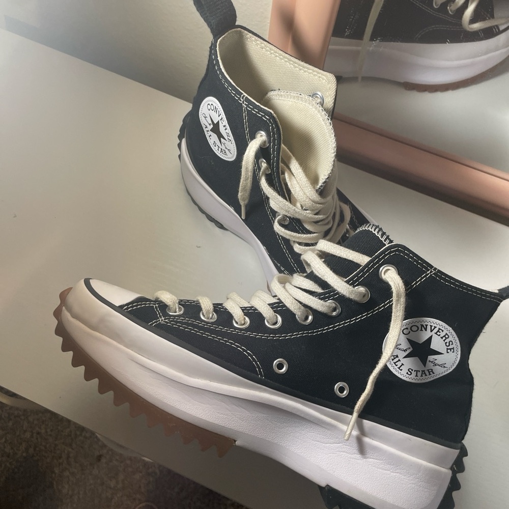 Converse Black and White Platform High-Tops